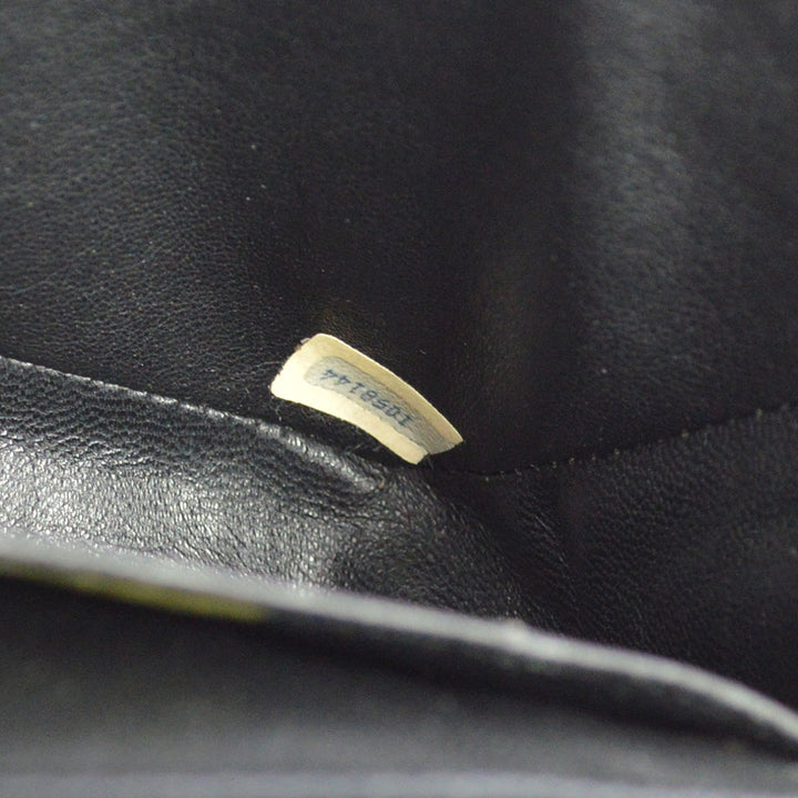 Top Quality Chanel 1989-1991 Black Lizard Chain Shoulder Bag