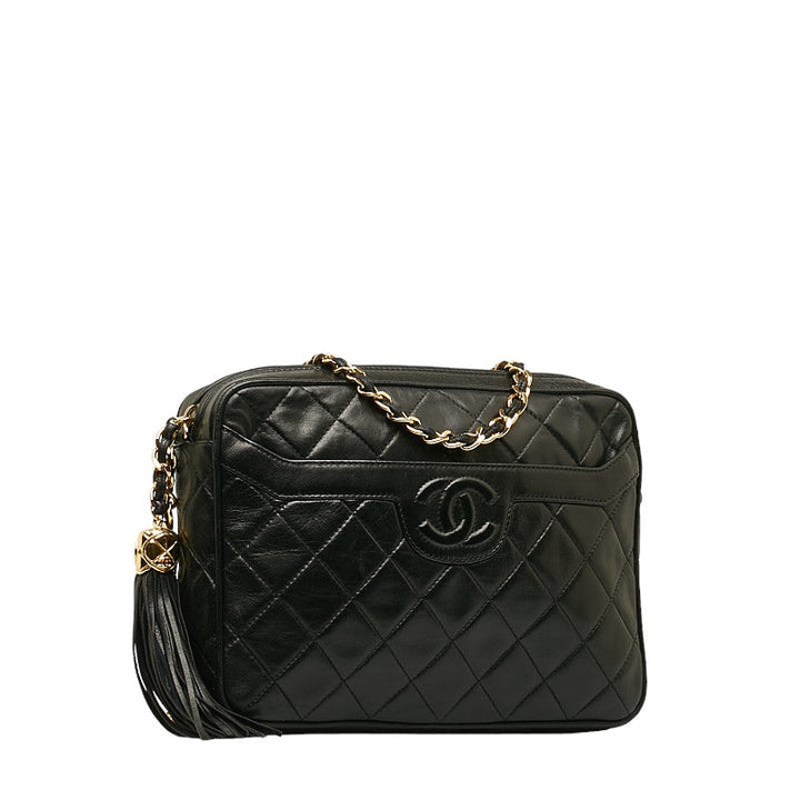 Top Quality Chanel Black Lambskin Camera Bag