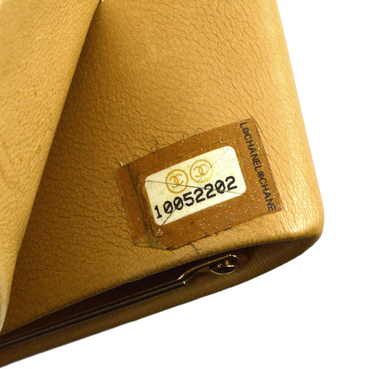 Top Quality Chanel 2005-2006 Beige Caviar Timeless Long Wallet