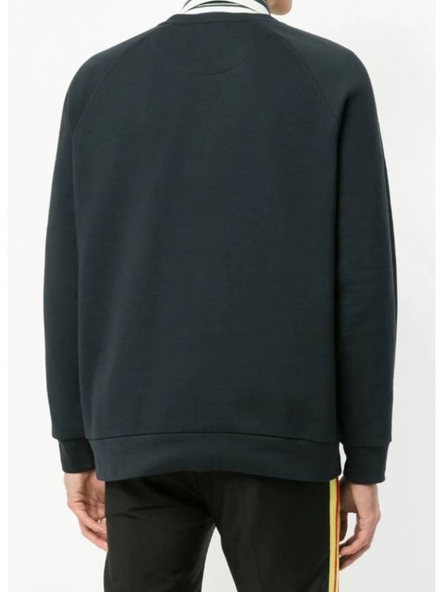 Burberry Embroidered Logo Casual Sweatshirt Navy