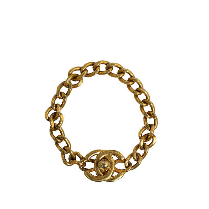 Top Quality Chanel Vintage Coco Turn-Lock Chain Bracelet G   Chanel