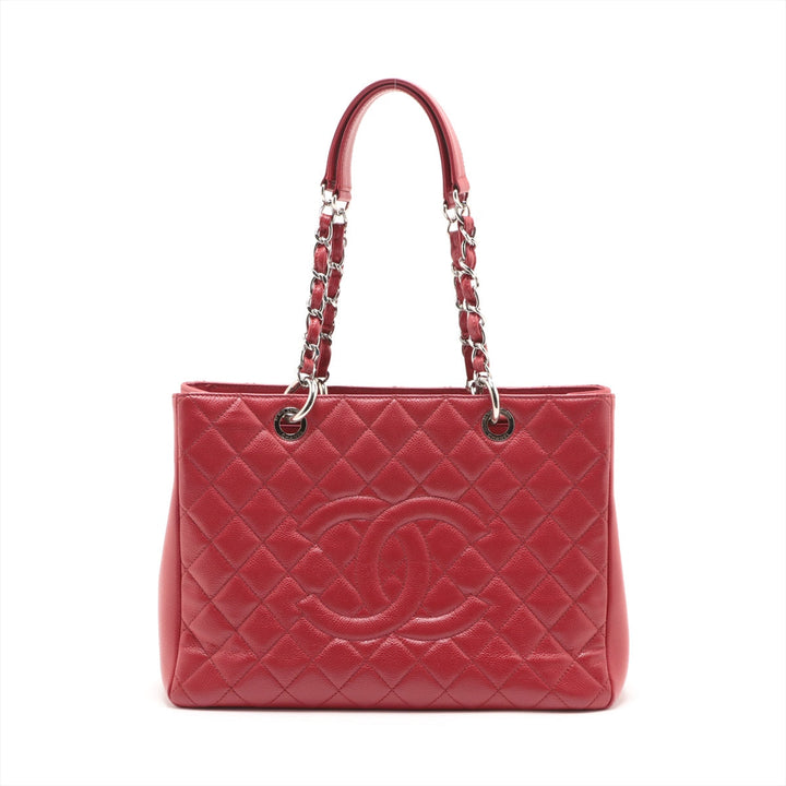 Top Quality Chanel GST Caviar S Tote Top Bag Red Silver Gold  17th