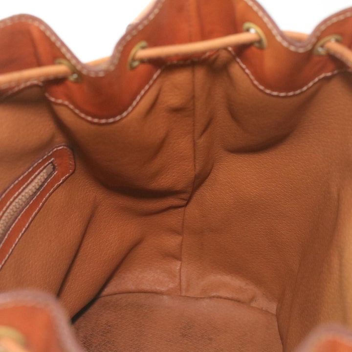 Celine Macadam Canvas Shoulder Bag PVC Leather Brown  38054