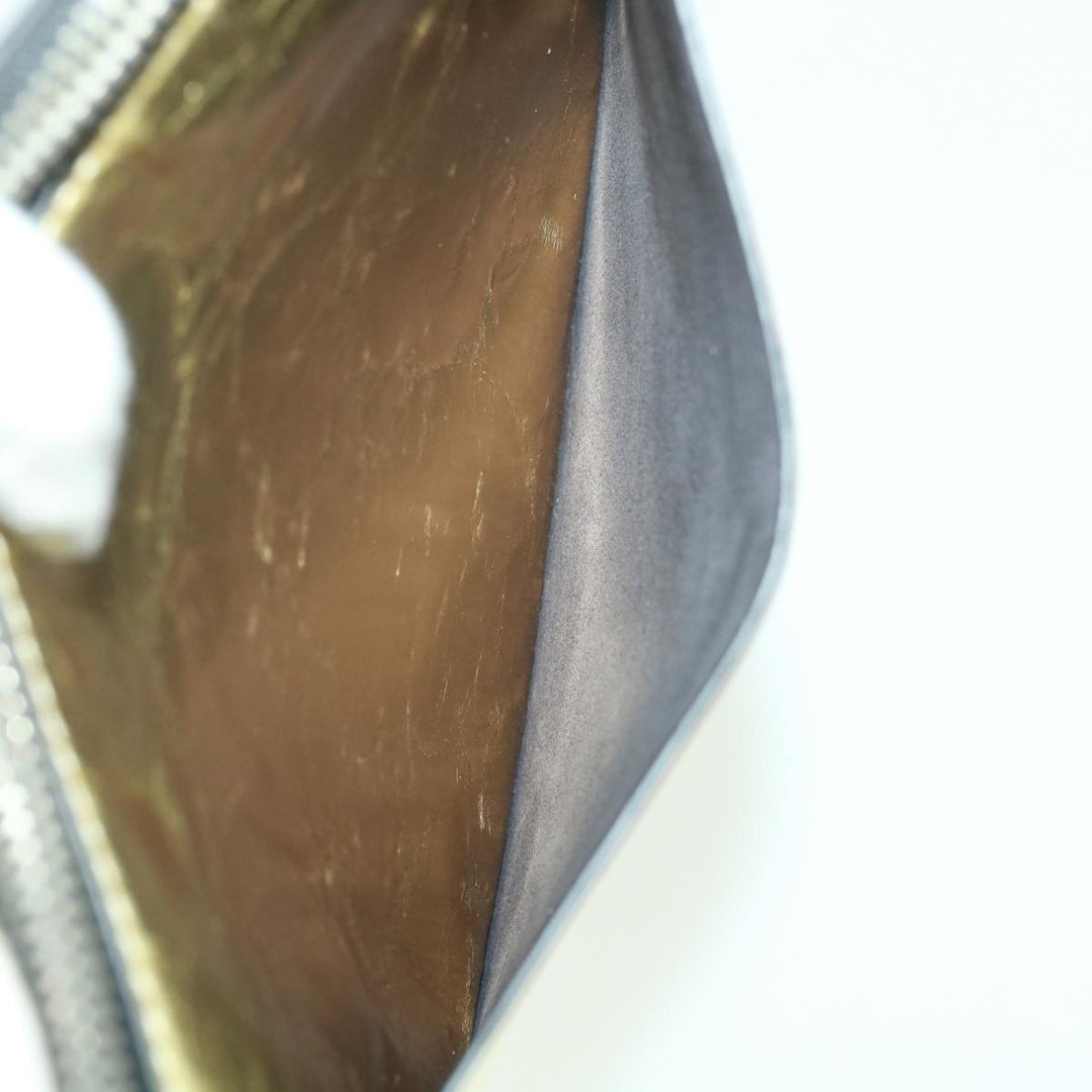 Top Quality Chanel Clutch Bag Metallic Leather Gold A82164 CC Auth 38172