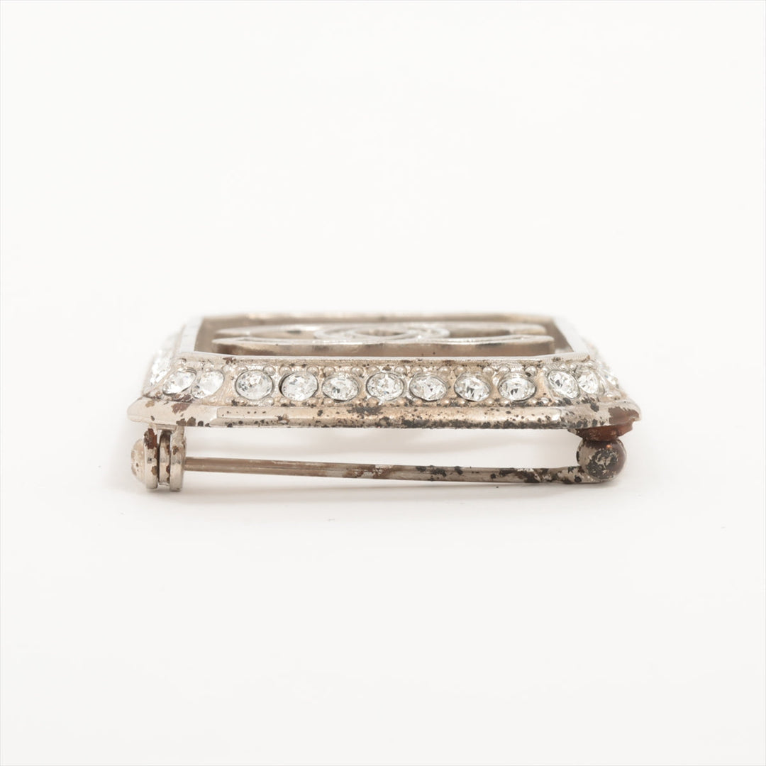 Top Quality Chanel Coco B18P Brochure GP Rhinestone Silver
