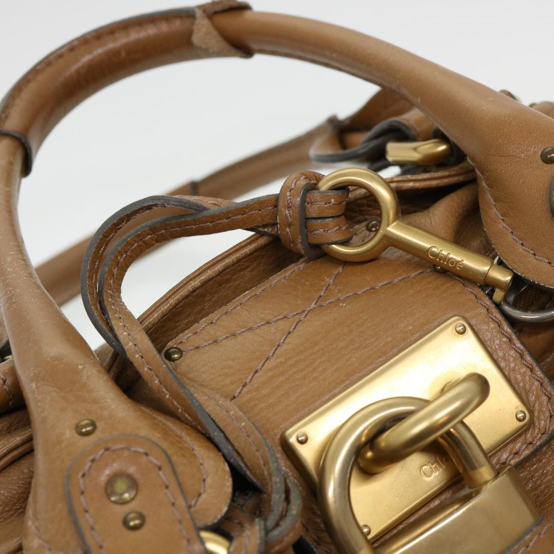Chloe Paddington Hand Bag Leather Beige 010851 5276 38388