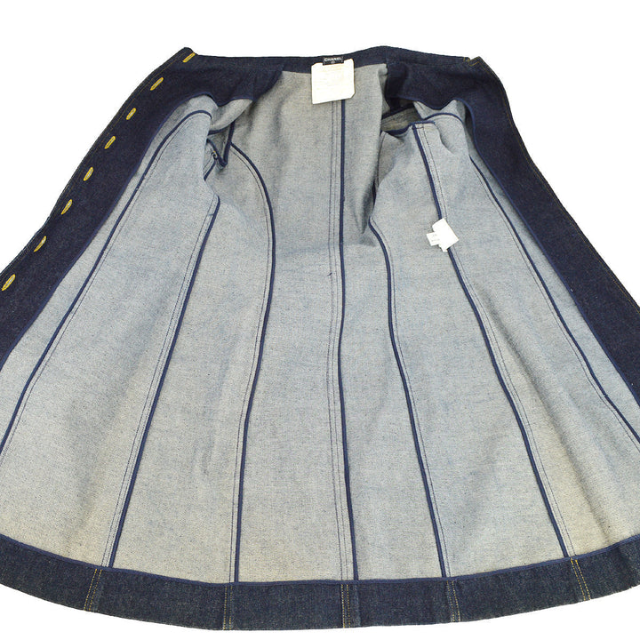 Top Quality Chanel Denim Dress Navy #40