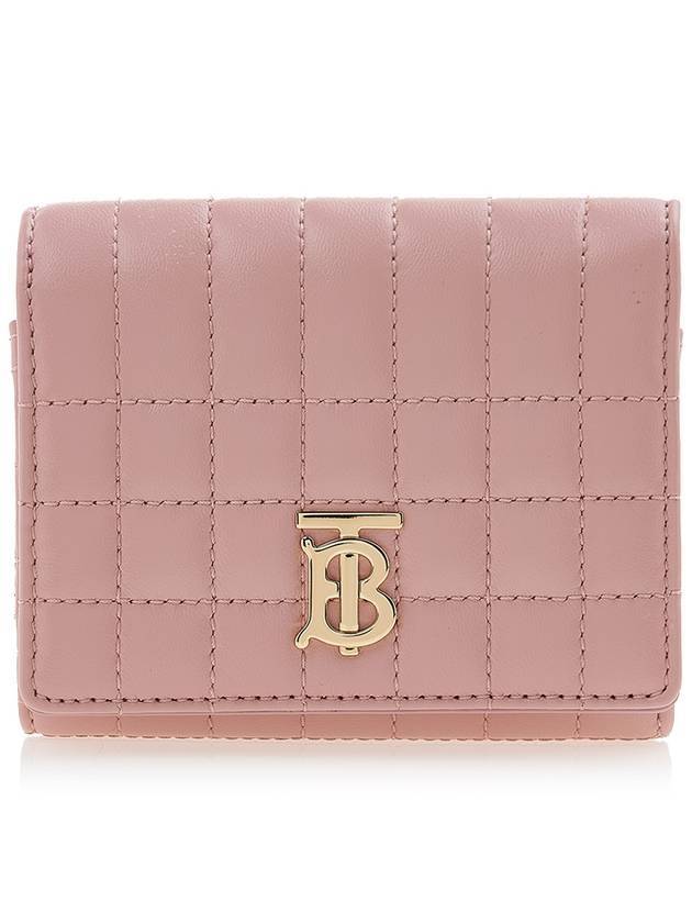 Burberry Lola Quilted Leather Folding Wallet Dusty Pink