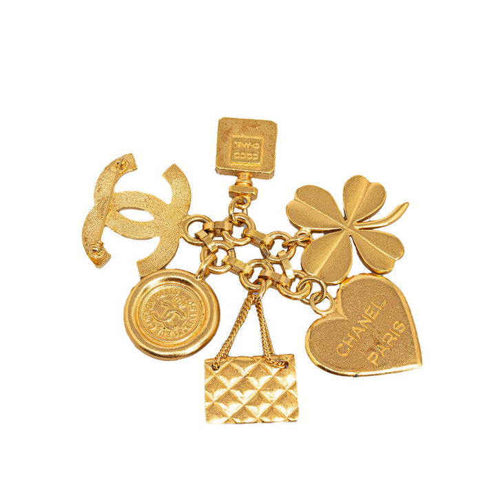 Top Quality Chanel Heart Clover Matrasse Coco Medal Brochure Gold   CHANEL