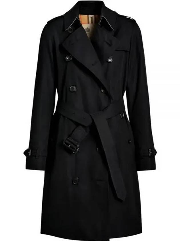 Burberry The Mid-length Kensington Heritage Trench Coat Midnight Blue