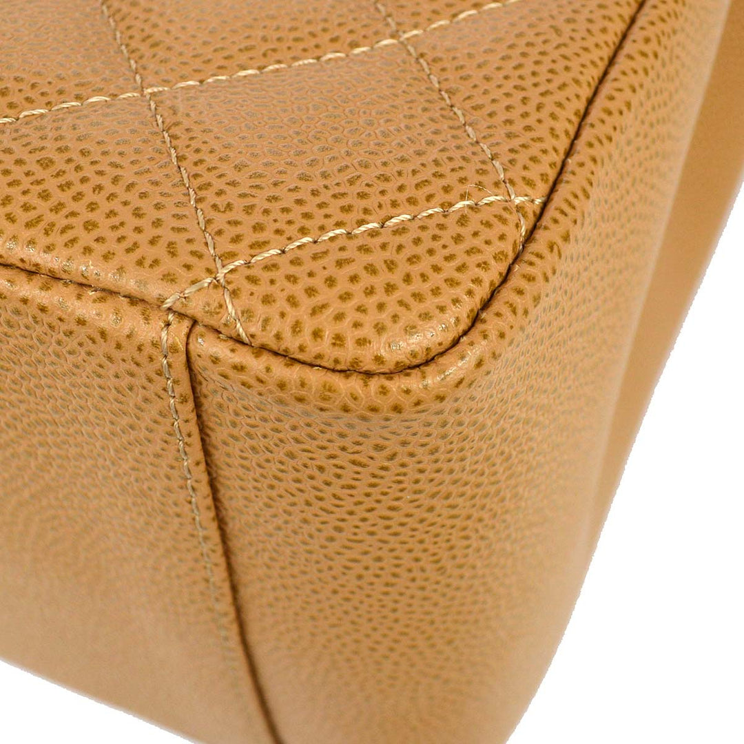 Top Quality Chanel 2003-2004 Beige Caviar Grand Shopping Tote GST Chain Handbag