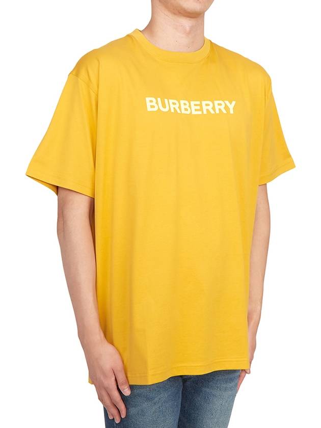 Burberry Men's Logo Print Cotton Short Sleeve T-Shirt Yellow