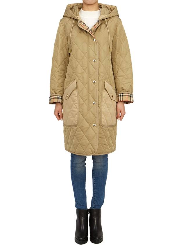 Burberry Diamond Quilted Hoodie Padding Archive Beige