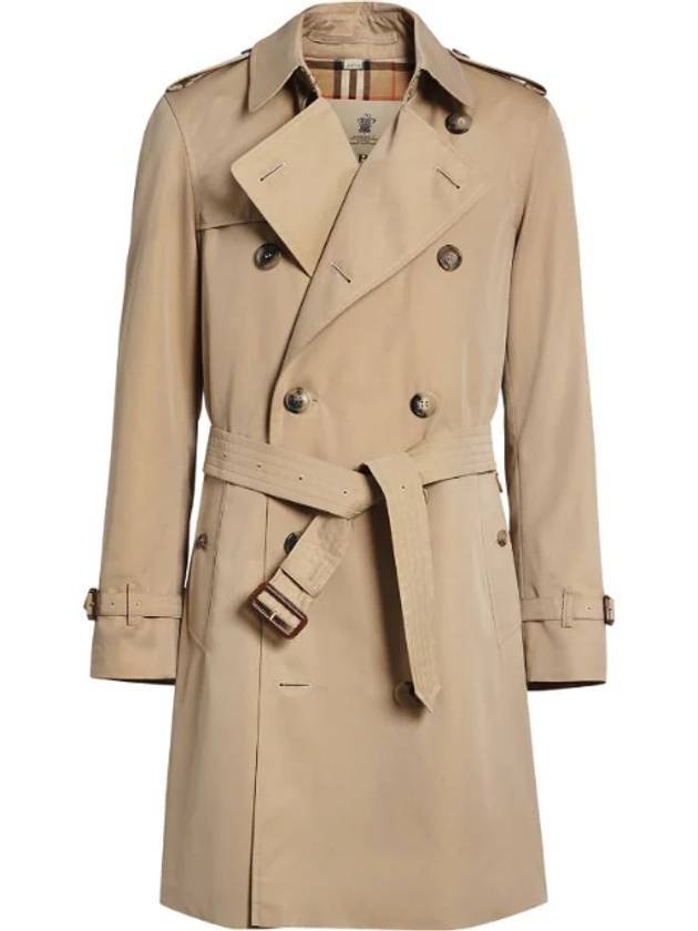 Burberry Men's Heritage Chelsea Midi Trench Coat Beige