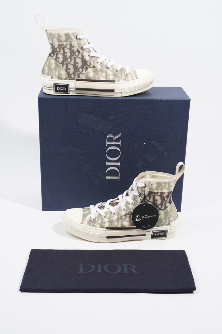 Christian Dior B23 Hightops Grey Oblique Canvas EU 38 UK 5
