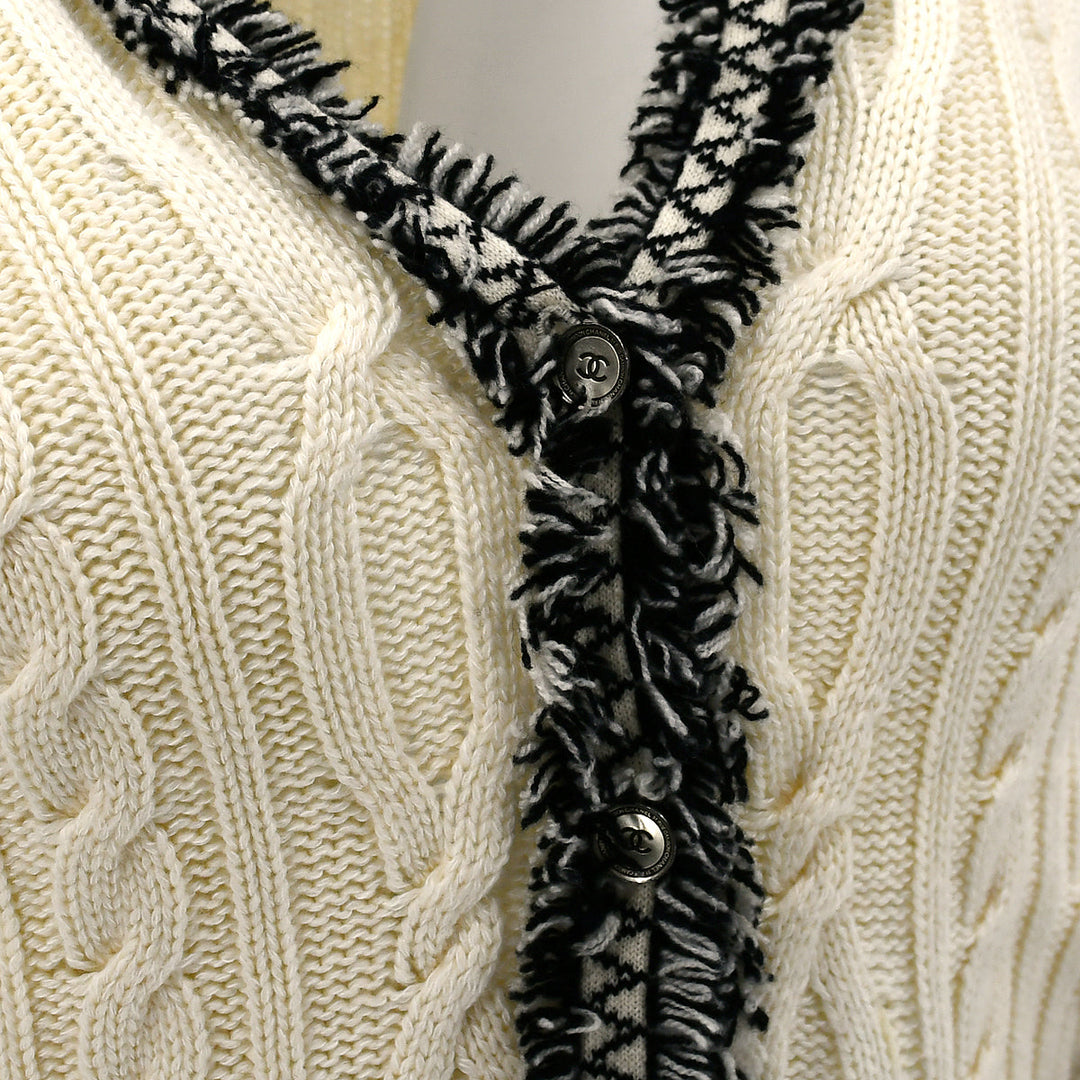 Top Quality Chanel Cardigan Ivory 05C #38
