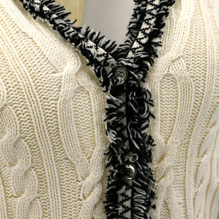 Top Quality Chanel Cardigan Ivory 05C #38