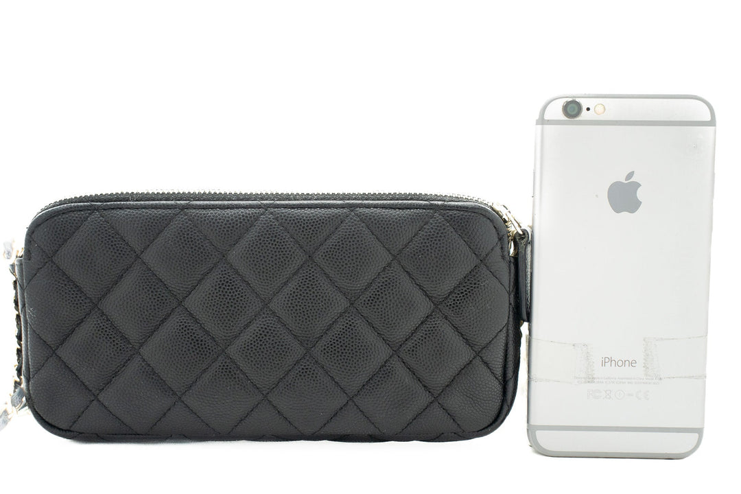 Top Quality Chanel Caviar Wallet On Chain WOC Double Zip Chain Shoulder Bag