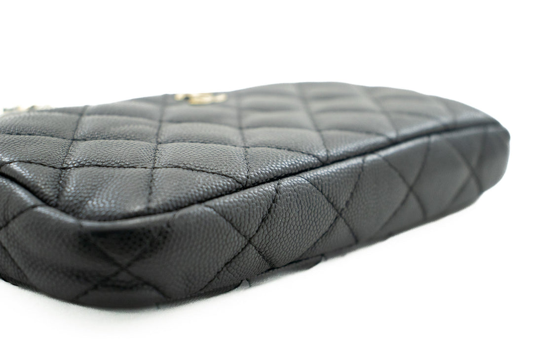 Top Quality Chanel Caviar Wallet On Chain WOC Double Zip Chain Shoulder Bag