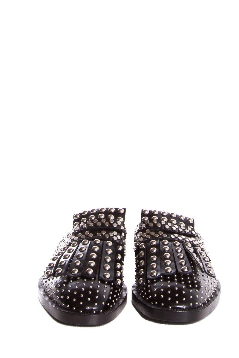 Clergerie Black Studded Mules SZ 36