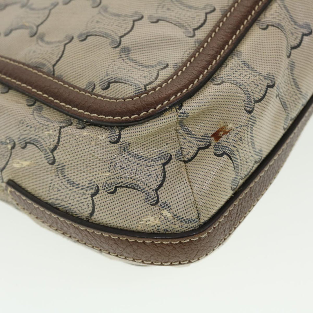 Celine Shoulder Bag Triomphe Beige SC-ST-0097 Auth 39618