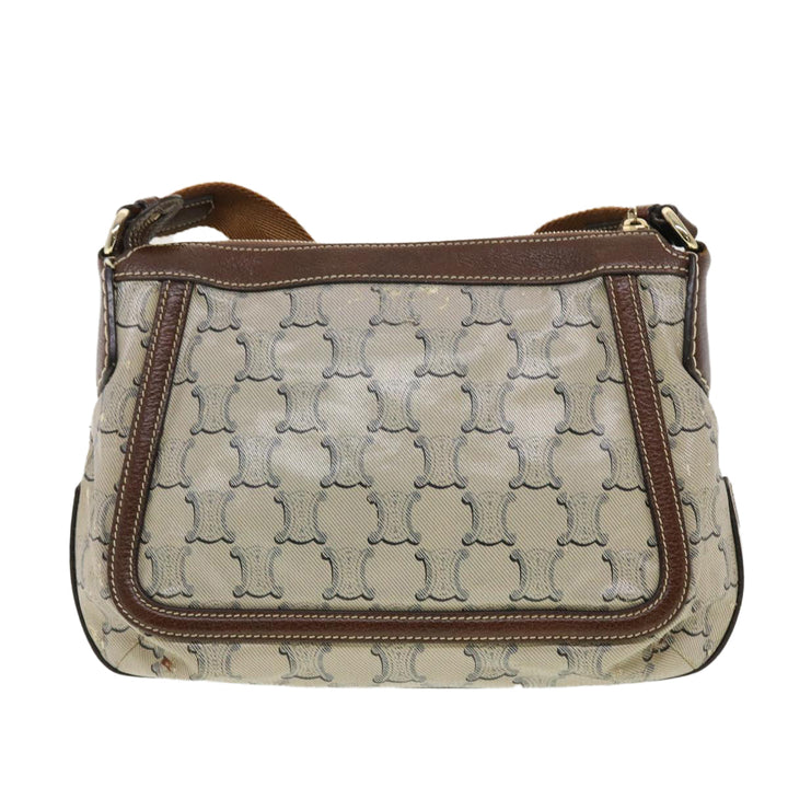 Celine Shoulder Bag Triomphe Beige SC-ST-0097 Auth 39618