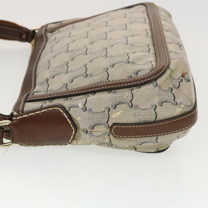 Celine Shoulder Bag Triomphe Beige SC-ST-0097 Auth 39618