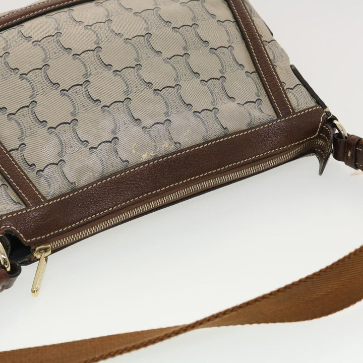 Celine Shoulder Bag Triomphe Beige SC-ST-0097 Auth 39618