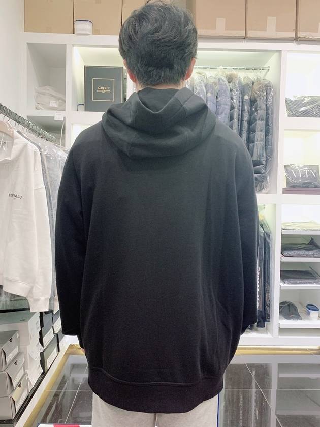Burberry Contrasting Zip-Up Hoodie Black