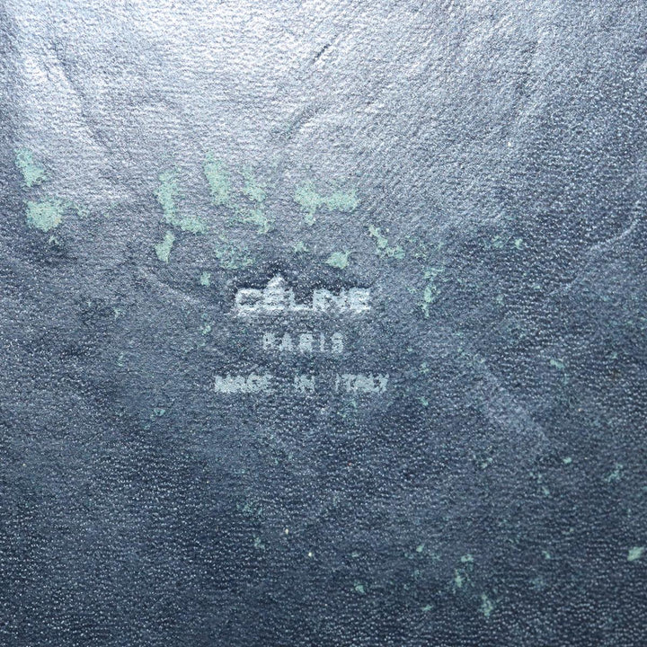 Celine C Macadam Canvas Horse Carriage Shoulder Bag Navy Auth 39948