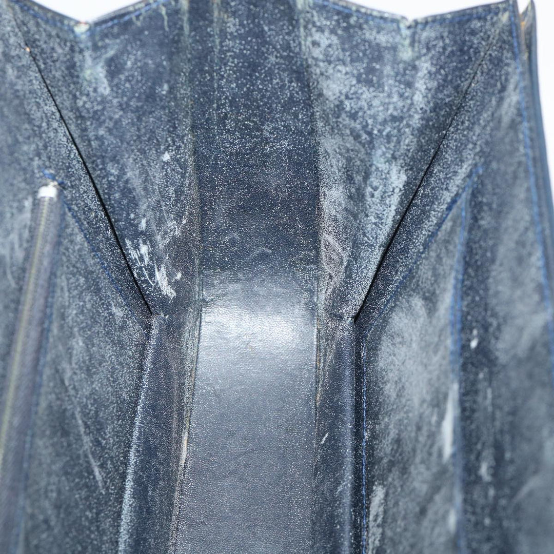 Celine C Macadam Canvas Horse Carriage Shoulder Bag Navy Auth 39948