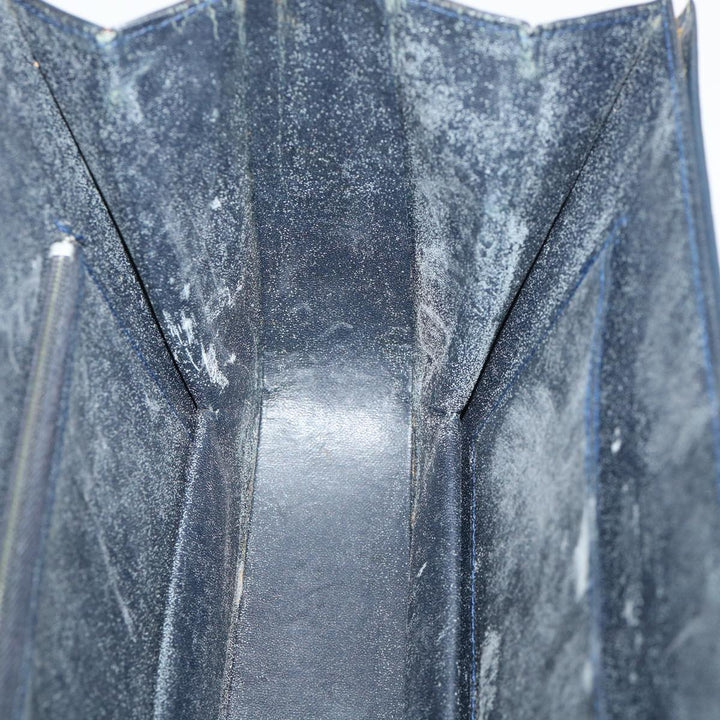 Celine C Macadam Canvas Horse Carriage Shoulder Bag Navy Auth 39948