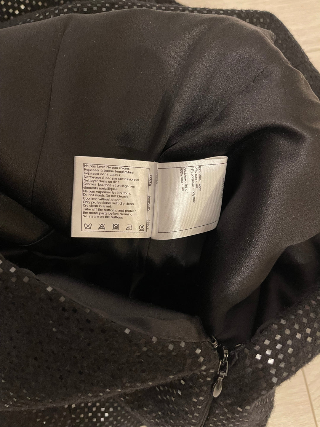 Top Quality Chanel Black Long Sleeve Embellished Jacket with Matching Jumpsuit Set Size FR 34 (UK 6)