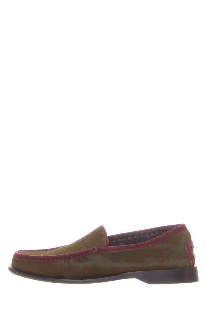 Tod's Olive Pony Hair Loafers SZ 6