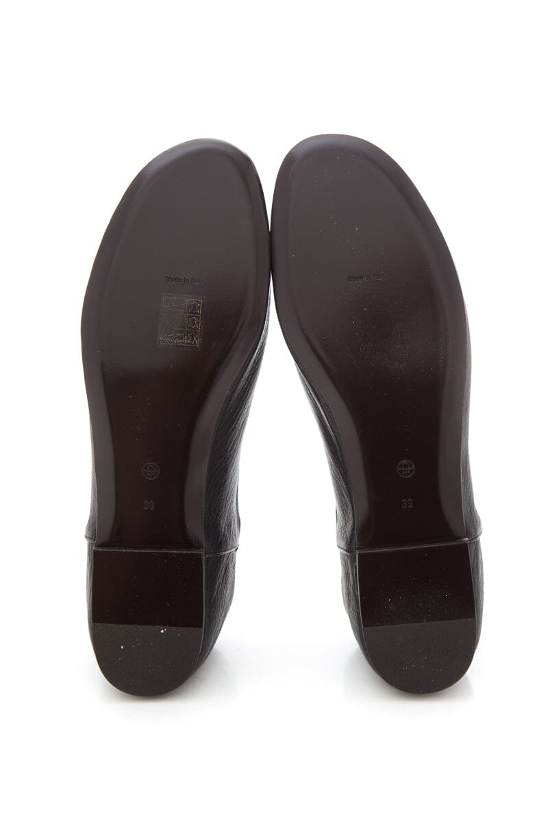 The Row Black Babouche Flats SZ 39