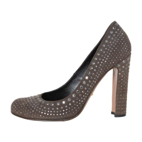 Prada Suede Studded Pumps