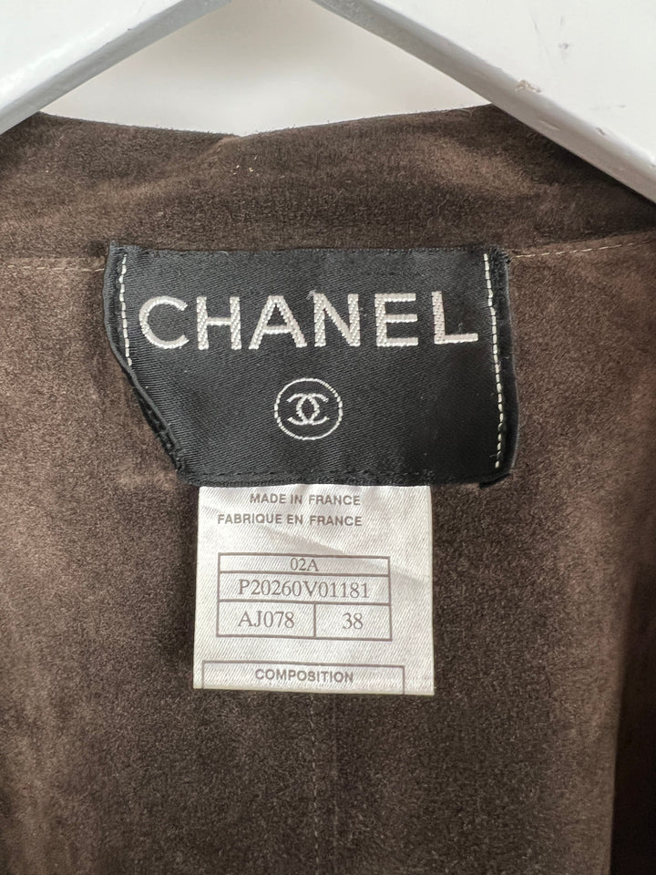 Top Quality Chanel Vintage 02/A Long Line Leather Jacket Size FR 38 (UK 10)