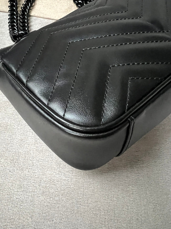 Gucci GG Black Marmont Mini Shoulder Bag (RRP £1,700)