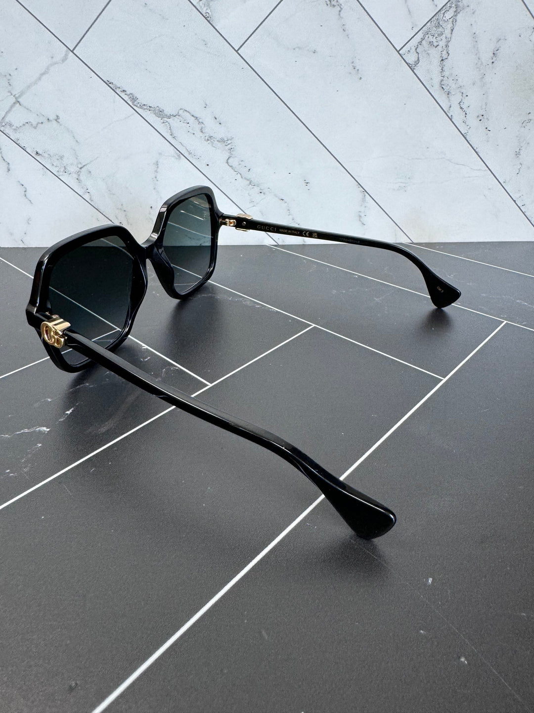 Gucci Black & Gold GG Sunglasses
