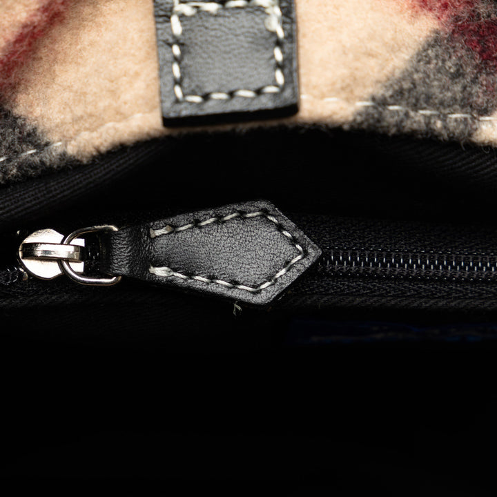 BURBERRY Wool Supernova Check Handbag