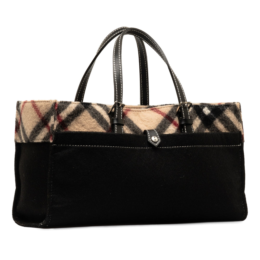 BURBERRY Wool Supernova Check Handbag