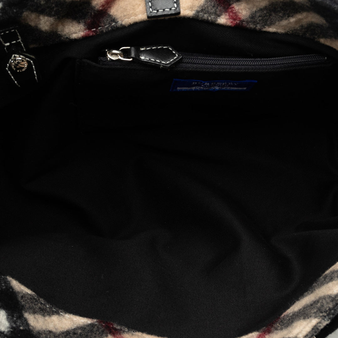 BURBERRY Wool Supernova Check Handbag