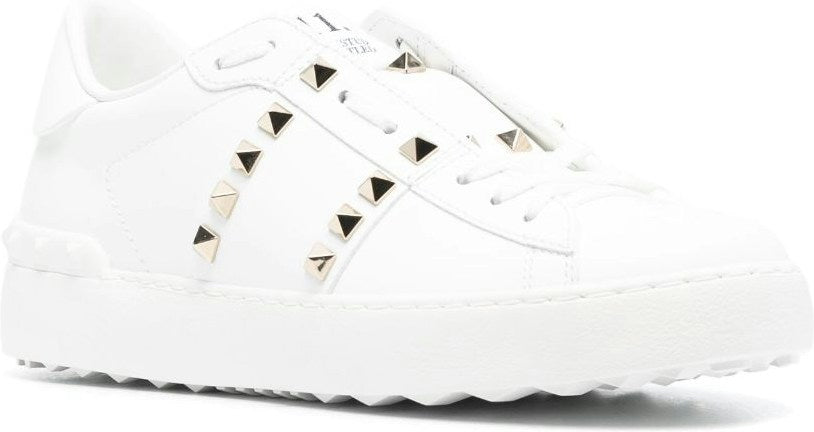 ROCKSTUD UNTITLED LEATHER SNEAKERS