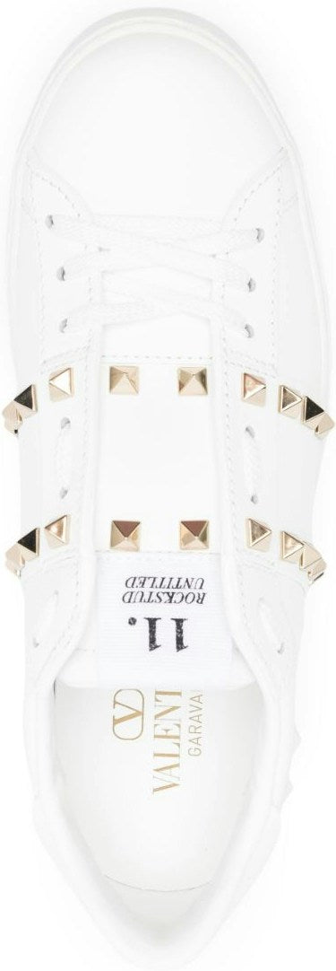 ROCKSTUD UNTITLED LEATHER SNEAKERS