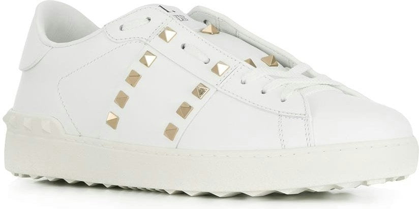 ROCKSTUD UNTITLED LEATHER SNEAKERS