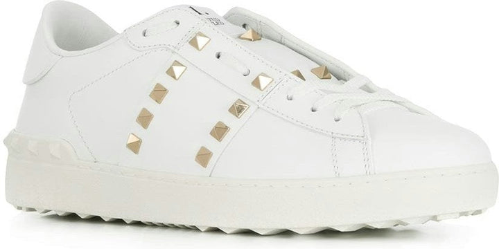 ROCKSTUD UNTITLED LEATHER SNEAKERS