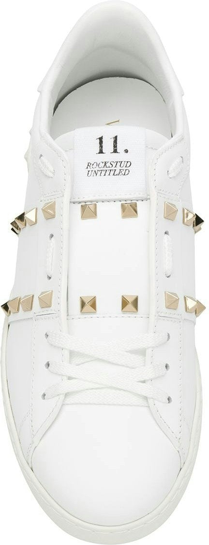 ROCKSTUD UNTITLED LEATHER SNEAKERS
