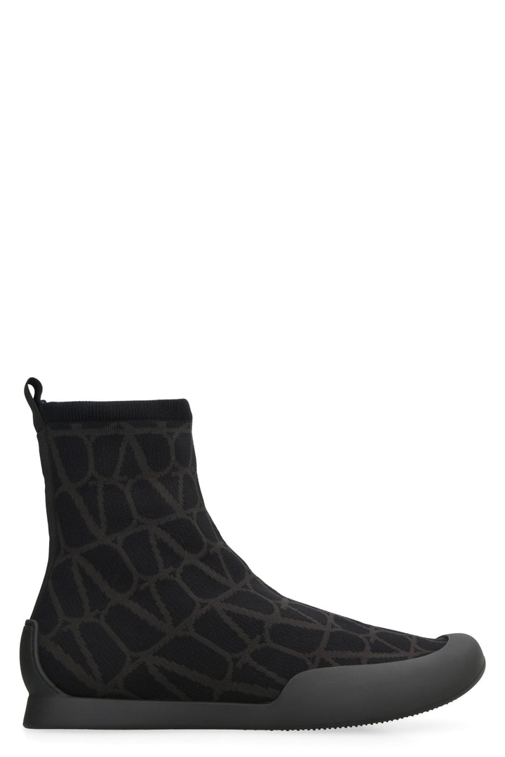 VALENTINO GARAVANI  CITYSHORE HIGH-TOP FABRIC SNEAKERS