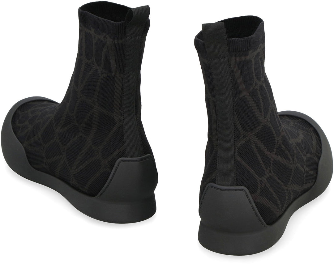 VALENTINO GARAVANI  CITYSHORE HIGH-TOP FABRIC SNEAKERS