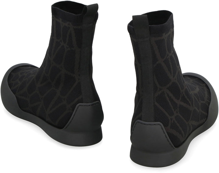 VALENTINO GARAVANI  CITYSHORE HIGH-TOP FABRIC SNEAKERS